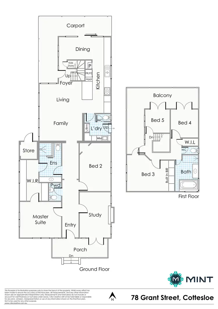 Floorplan of Homely house listing, 78 Grant Street, Cottesloe WA 6011