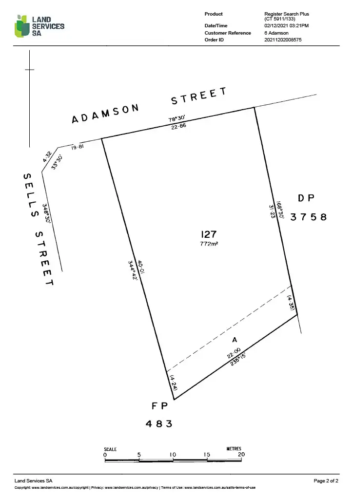 Floorplan of Homely land listing, LOT 107, (6) Adamson Street, Hayborough SA 5211