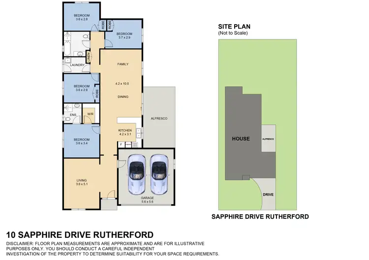 Floorplan of Homely house listing, 10 Sapphire Drive, Rutherford NSW 2320