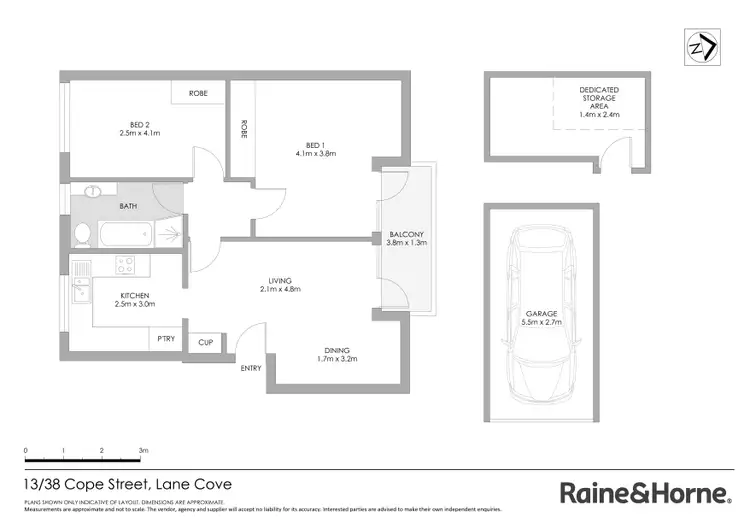 Floorplan of Homely apartment listing, 13/38 Cope Street, Lane Cove NSW 2066