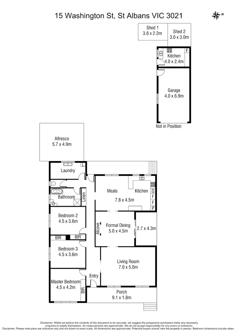 Floorplan of Homely house listing, 15 Washington Street, St Albans VIC 3021