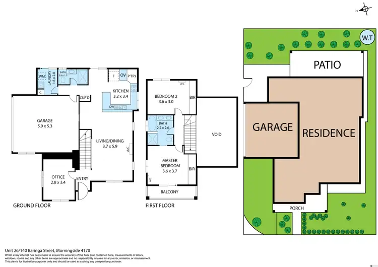 Floorplan of Homely townhouse listing, 26/140 Baringa Street, Morningside QLD 4170