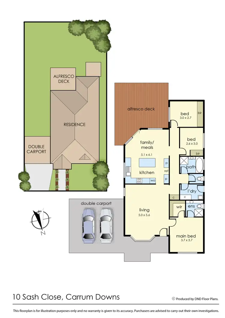Floorplan of Homely house listing, 10 Sash Close, Carrum Downs VIC 3201
