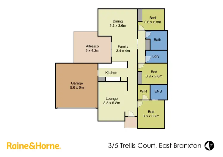 Floorplan of Homely villa listing, 3/5 Trellis Court, East Branxton NSW 2335