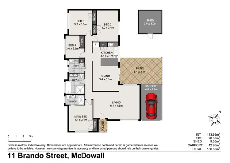 Floorplan of Homely house listing, 11 Brando Street, Mcdowall QLD 4053
