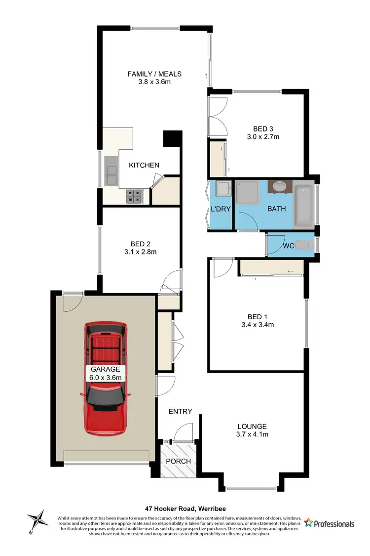 Floorplan of Homely house listing, 47 Hooker Road, Werribee VIC 3030
