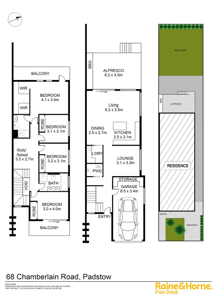 Floorplan of Homely semi-detached listing, 68 Chamberlain Road, Padstow NSW 2211