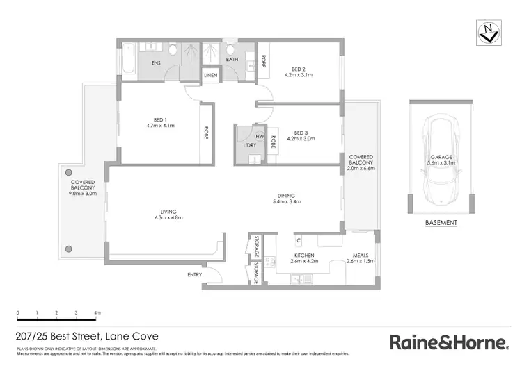 Floorplan of Homely apartment listing, 207/25 Best Street, Lane Cove NSW 2066