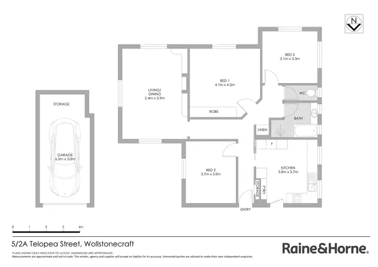 Floorplan of Homely apartment listing, 5/2A Telopea Street, Wollstonecraft NSW 2065