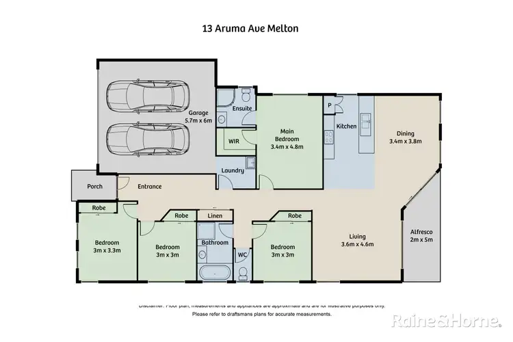 Floorplan of Homely house listing, 13 Aruma Avenue, Harkness VIC 3337
