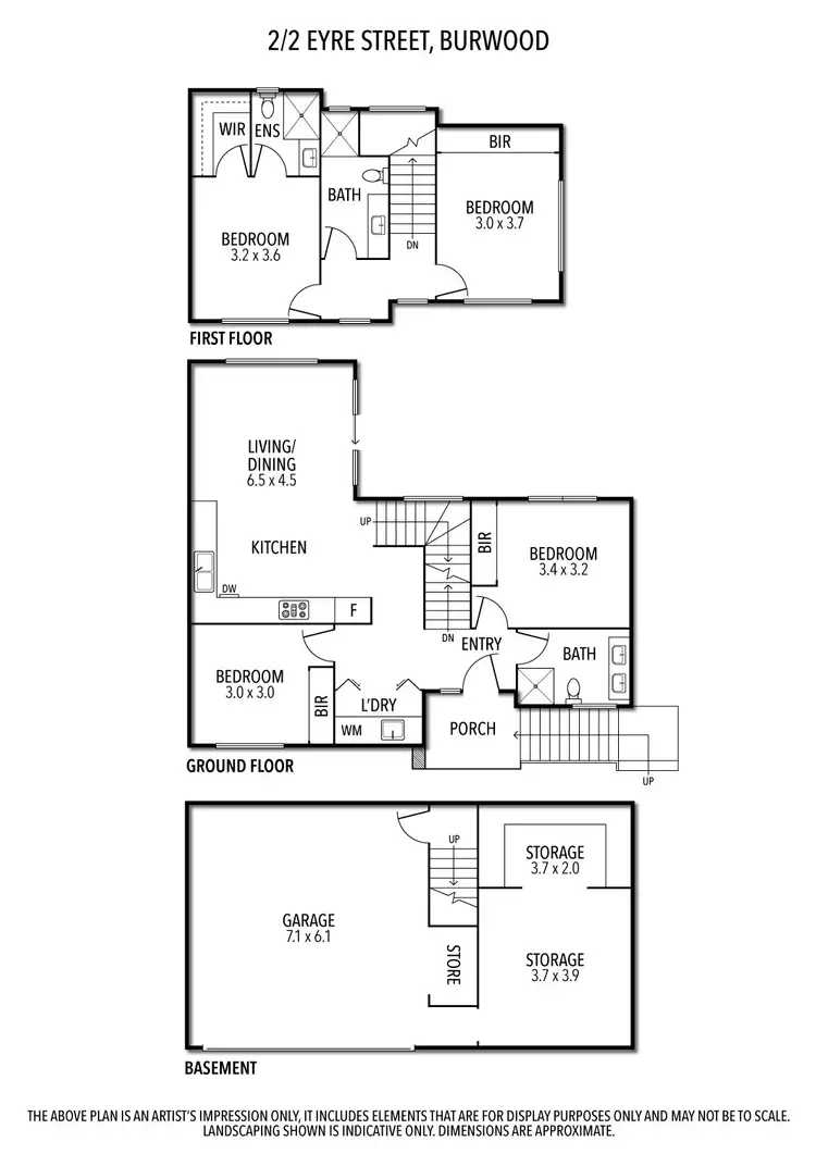 Floorplan of Homely townhouse listing, 2/2 Eyre Street, Burwood VIC 3125
