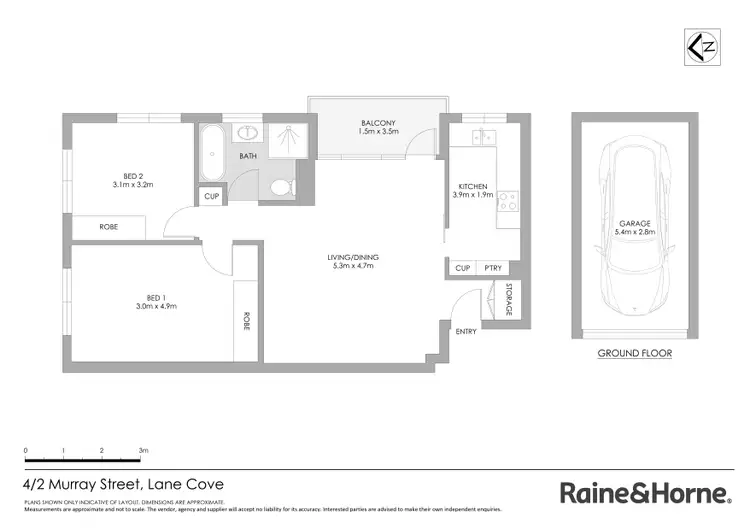 Floorplan of Homely apartment listing, 4/2 Murray Street, Lane Cove North NSW 2066