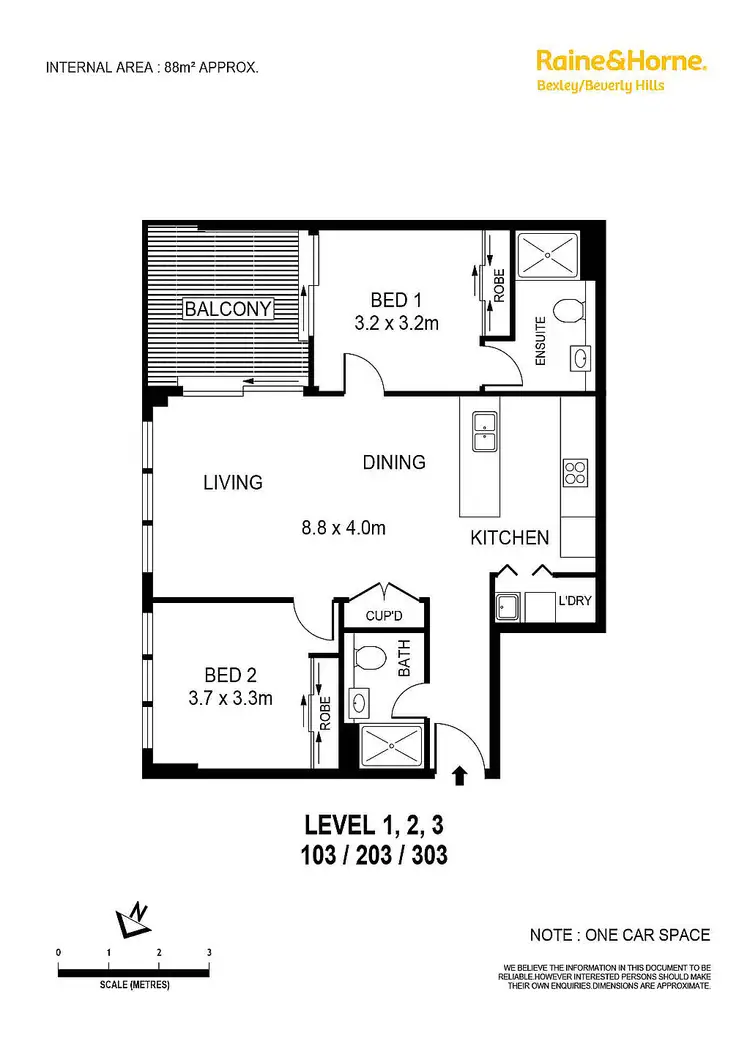 Floorplan of Homely apartment listing, 103/1-3 Harrow Road, Bexley NSW 2207