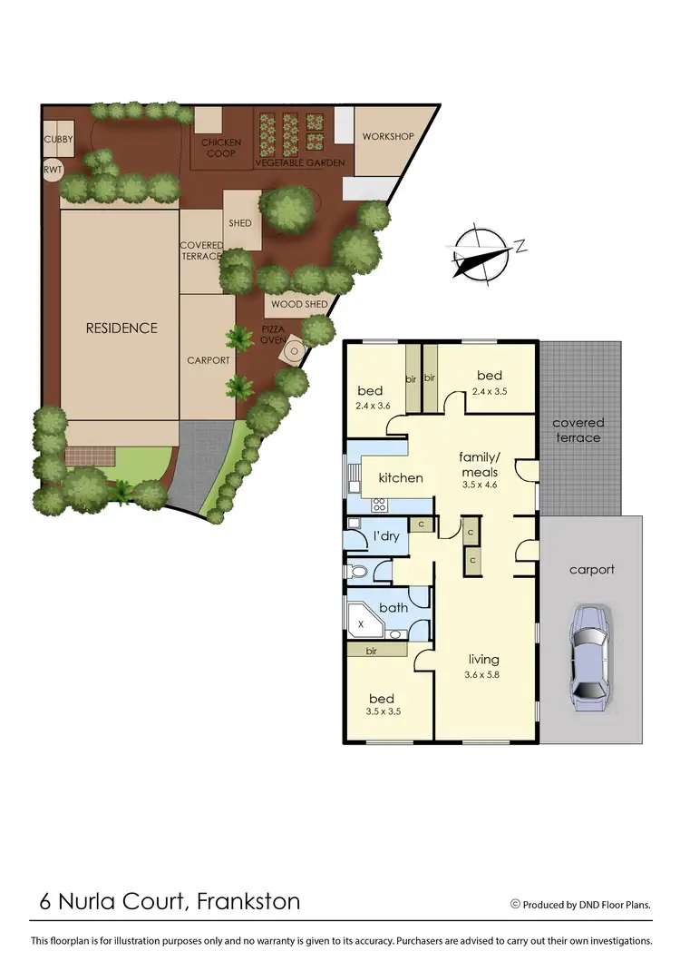 Floorplan of Homely house listing, 6 Nurla Court, Frankston VIC 3199