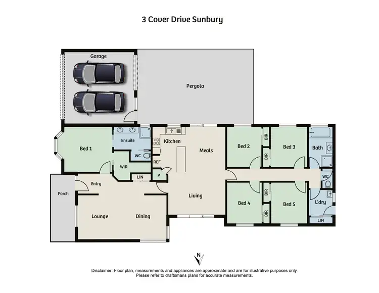 Floorplan of Homely house listing, 3 Cover Drive, Sunbury VIC 3429