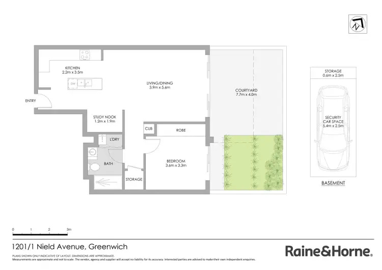 Floorplan of Homely apartment listing, 1201/1-8 Nield Avenue, Greenwich NSW 2065