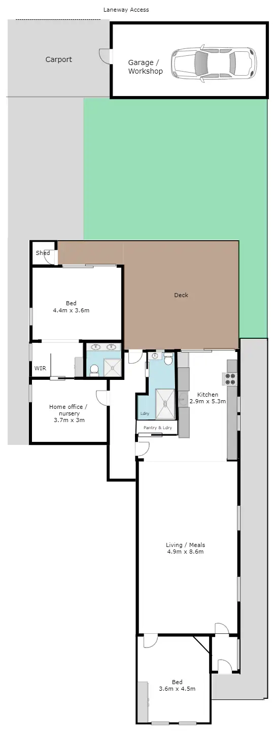 Floorplan of Homely house listing, 2/100 Hannan Street, Williamstown VIC 3016