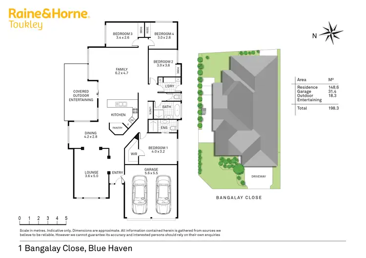 Floorplan of Homely house listing, 1 Bangalay Close, Blue Haven NSW 2262