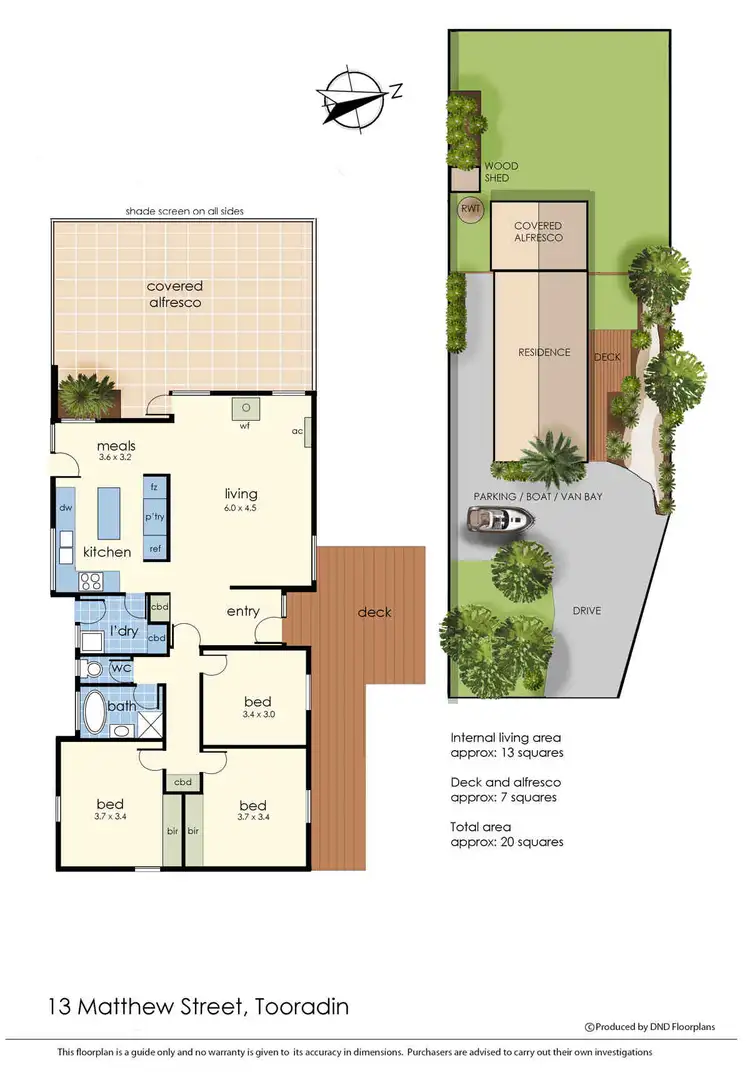 Floorplan of Homely house listing, 13 Matthew Street, Tooradin VIC 3980