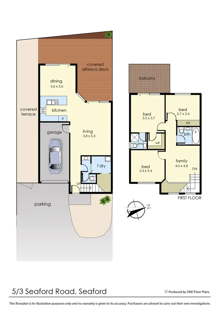 Floorplan of Homely townhouse listing, 5/3 Seaford Road, Seaford VIC 3198