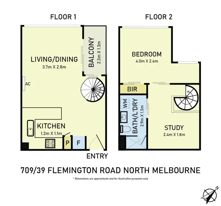 Floorplan of Homely apartment listing, 709/93 Flemington Road, North Melbourne VIC 3051