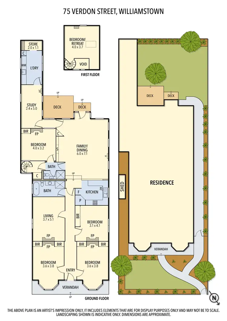 Floorplan of Homely house listing, 75 Verdon Street, Williamstown VIC 3016
