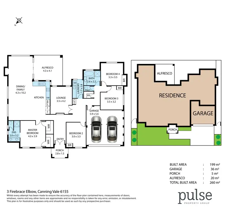 Floorplan of Homely house listing, 3 Firebrace Elbow, Canning Vale WA 6155