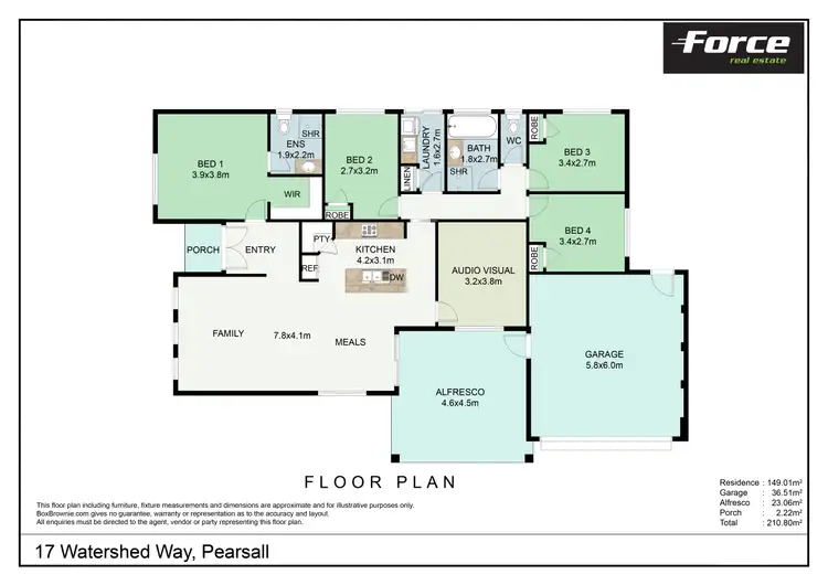 Floorplan of Homely house listing, 17 Watershed Way, Pearsall WA 6065