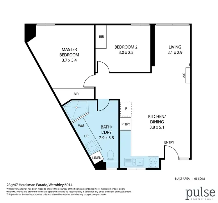 Floorplan of Homely apartment listing, 28G/47 Herdsman Parade, Wembley WA 6014