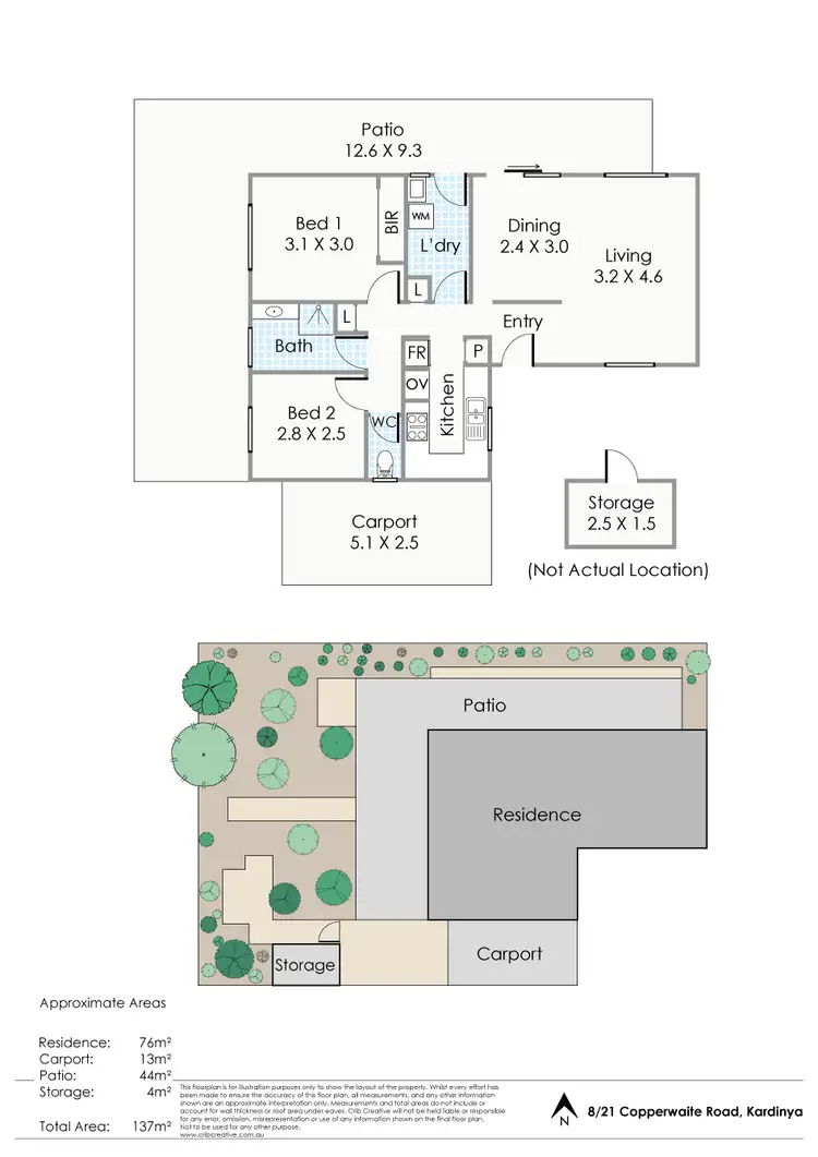 Floorplan of Homely villa listing, 8/21 Copperwaite Road, Kardinya WA 6163