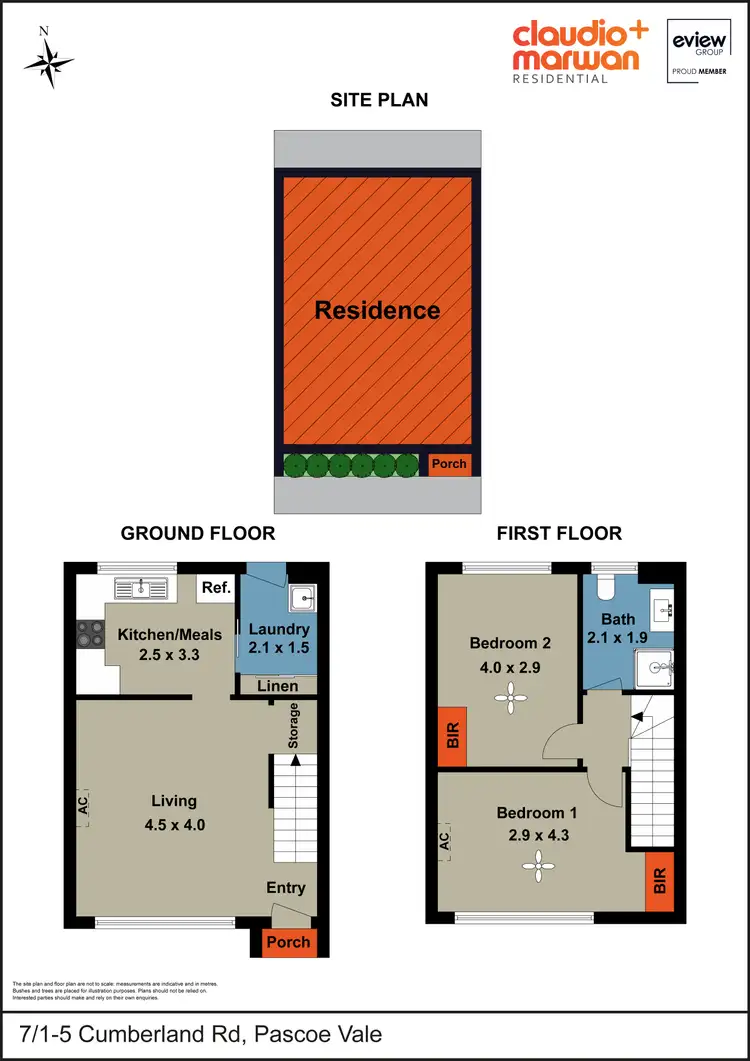 Floorplan of Homely townhouse listing, 7/1-5 Cumberland Road, Pascoe Vale South VIC 3044
