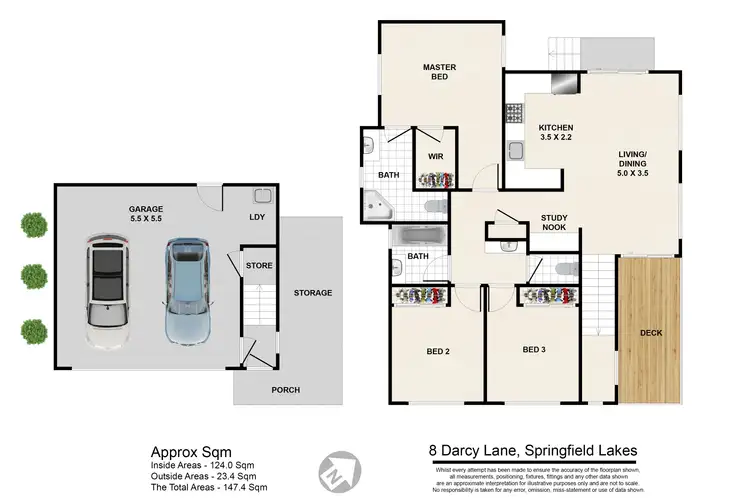 Floorplan of Homely house listing, 8 Darcy Lane, Springfield Lakes QLD 4300