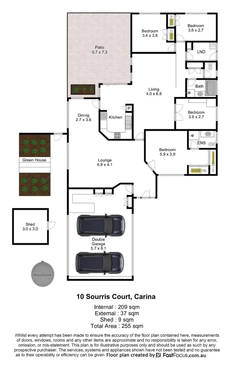 Floorplan of Homely house listing, 10 Sourris Court, Carina QLD 4152
