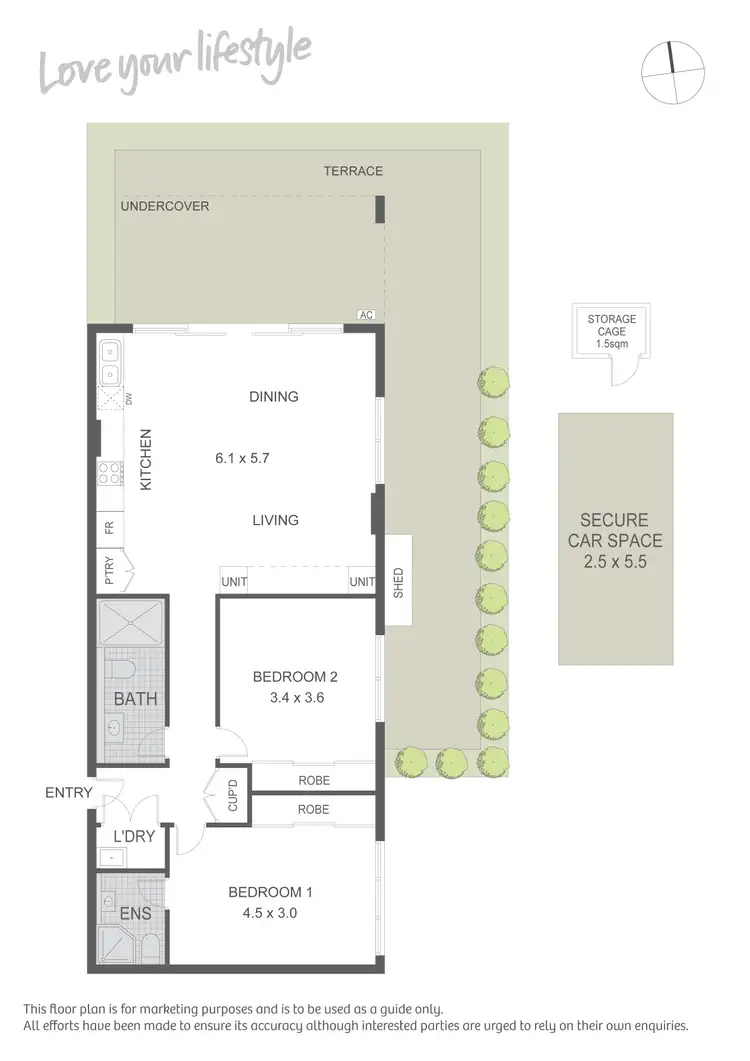 Floorplan of Homely apartment listing, 104/241-245 Sydney Park Road, Erskineville NSW 2043