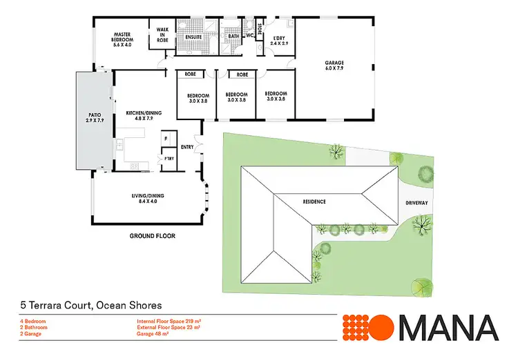Floorplan of Homely house listing, 5 Terrara Court, Ocean Shores NSW 2483