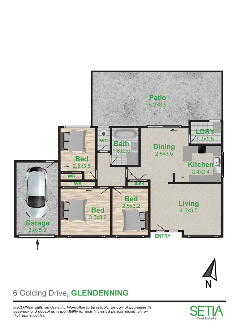 Floorplan of Homely house listing, 6 Golding Drive, Glendenning NSW 2761