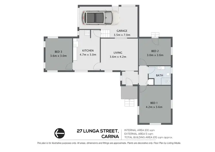 Floorplan of Homely house listing, 27 Lunga Street, Carina QLD 4152