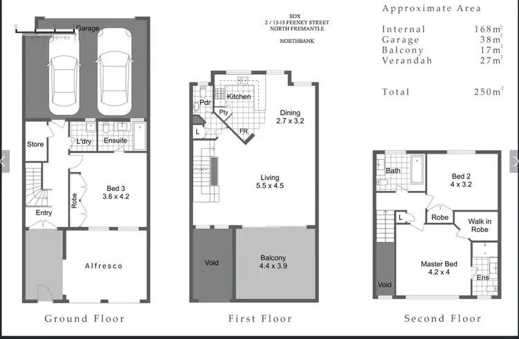 Floorplan of Homely house listing, 2/13-15 Feeney Street, North Fremantle WA 6159