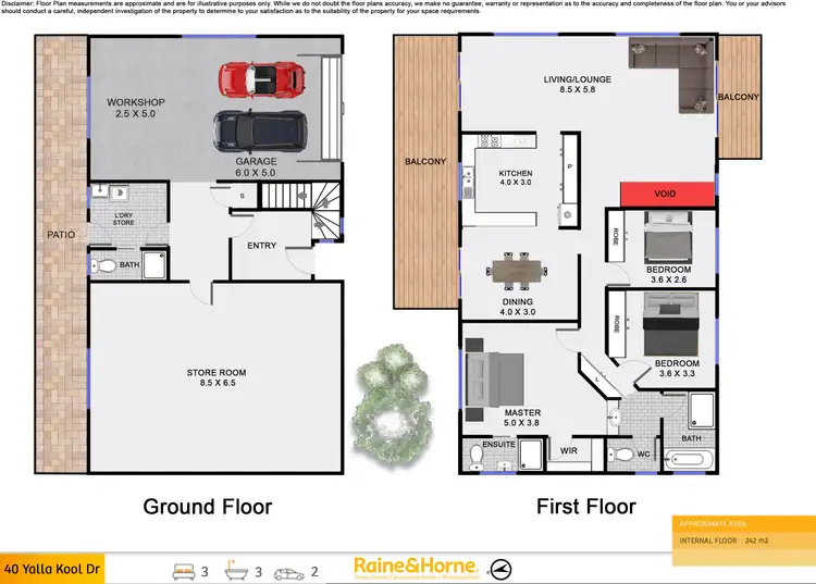 Floorplan of Homely house listing, 40 Yalla Kool Drive, Ocean Shores NSW 2483