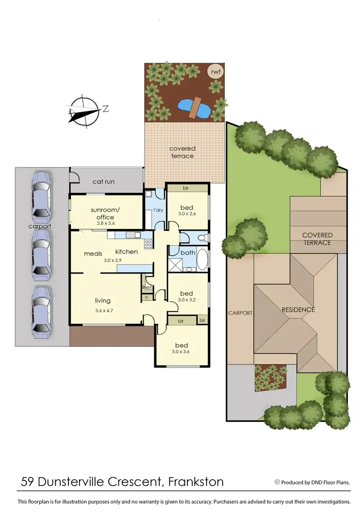 Floorplan of Homely house listing, 59 Dunsterville Crescent, Frankston VIC 3199