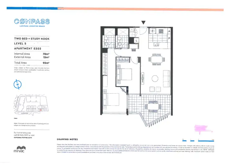 Floorplan of Homely apartment listing, 502/7 Cattalini Lane, North Fremantle WA 6159