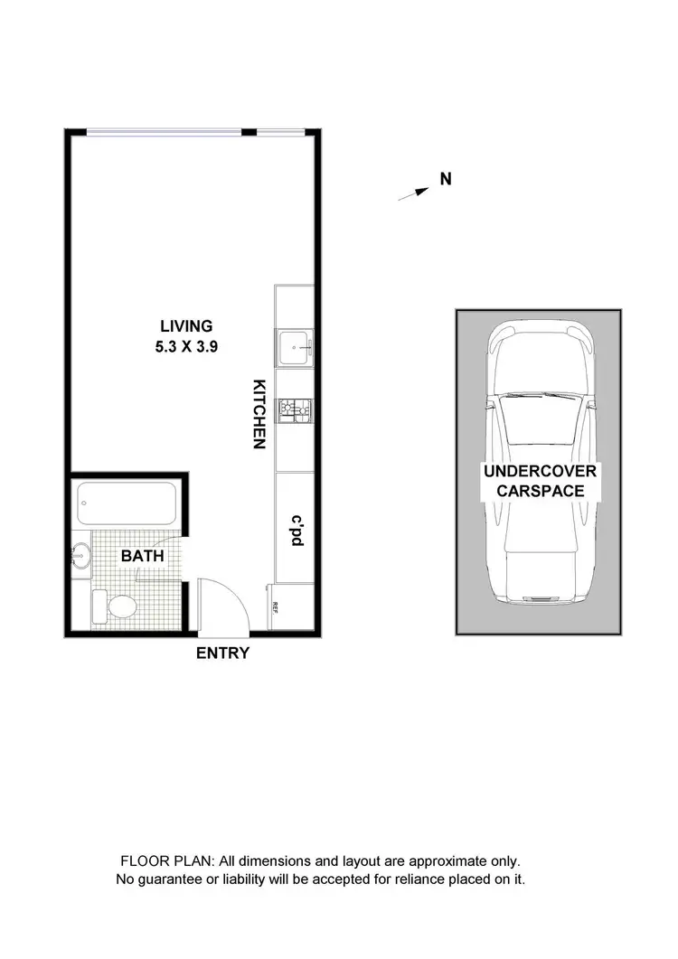 Floorplan of Homely studio listing, 28/450 Pacific Highway, Lane Cove North NSW 2066