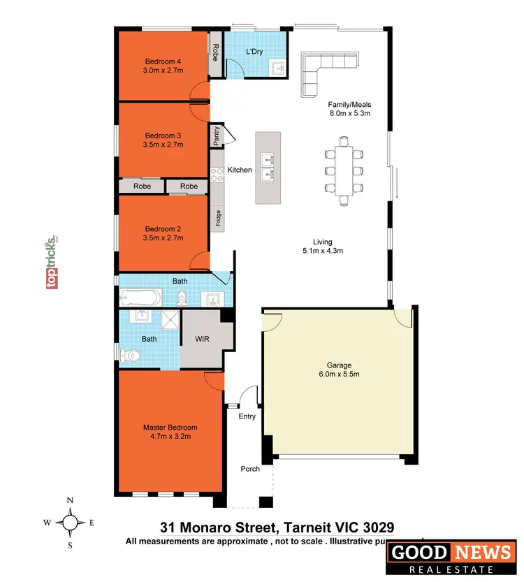 Floorplan of Homely house listing, 31 Monaro Street, Tarneit VIC 3029