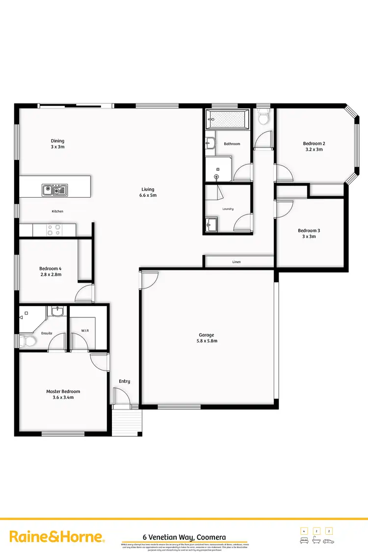 Floorplan of Homely house listing, 6 Venetian Way, Coomera QLD 4209