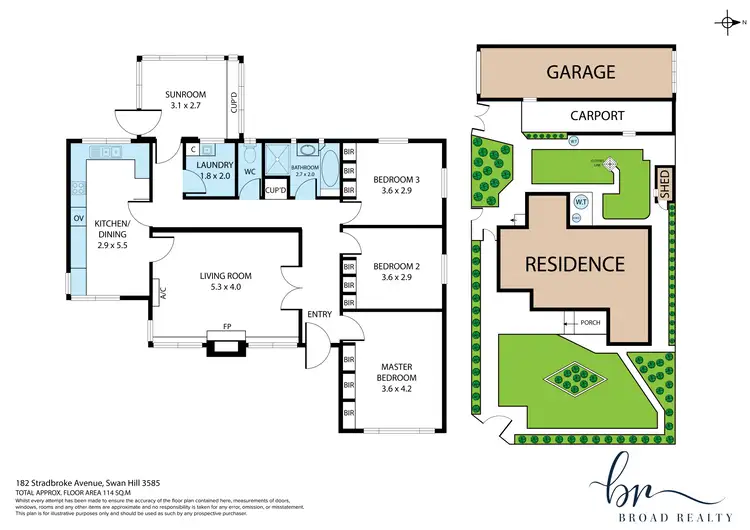 Floorplan of Homely house listing, 182 Stradbroke Avenue, Swan Hill VIC 3585