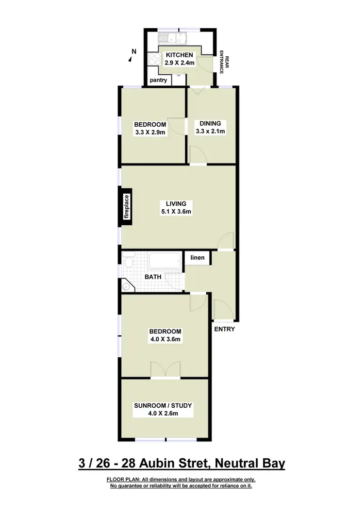 Floorplan of Homely apartment listing, 3/26 Aubin Street, Neutral Bay NSW 2089