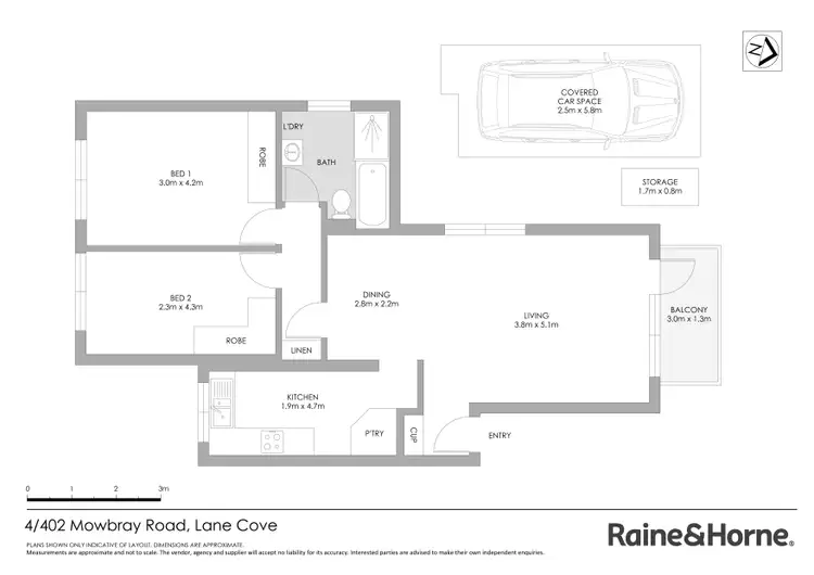 Floorplan of Homely apartment listing, 4/402 Mowbray Road, Lane Cove North NSW 2066