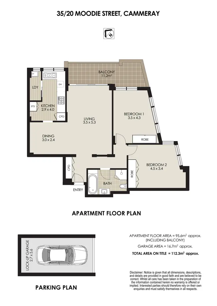 Floorplan of Homely apartment listing, 35/20 Moodie Street, Cammeray NSW 2062