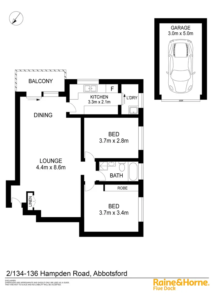 Floorplan of Homely apartment listing, 2/134 Hampden Road, Abbotsford NSW 2046