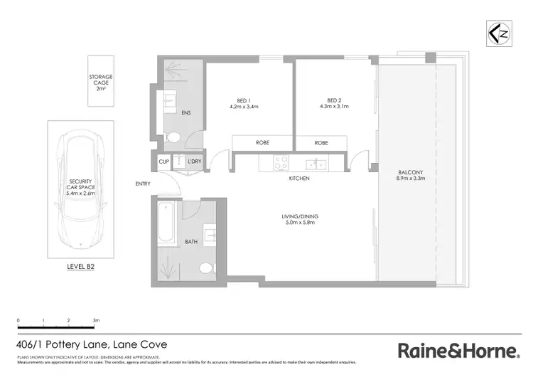 Floorplan of Homely apartment listing, 406/1 Pottery Lane, Lane Cove NSW 2066
